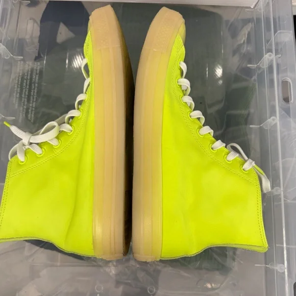 Converse Chuck Taylor All Star High Top 'Neon Yellow' | Men’s 10 Leather - Picture 12 of 13